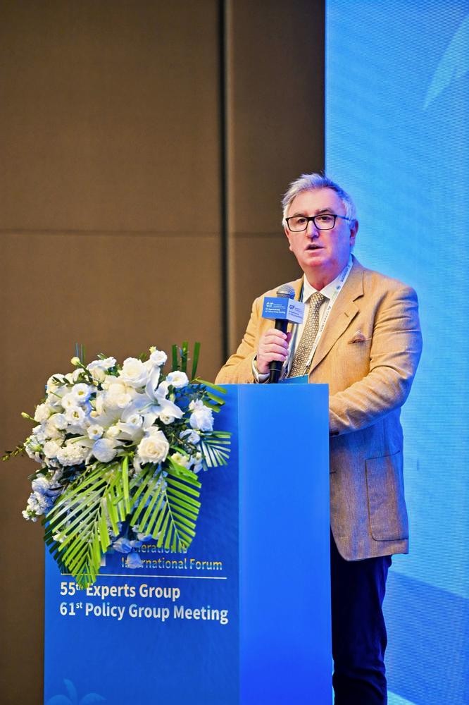 Stephane Sarrade at podium in Sanya China