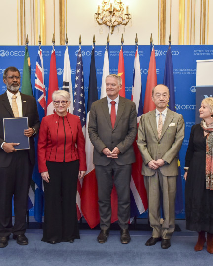 Photo of the GIF new Framework Agreement Signing Ceremony held in Paris on the 29th of January 2025