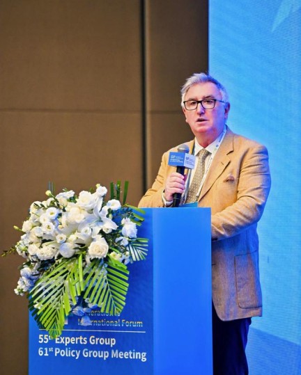 Stephane Sarrade at podium in Sanya China